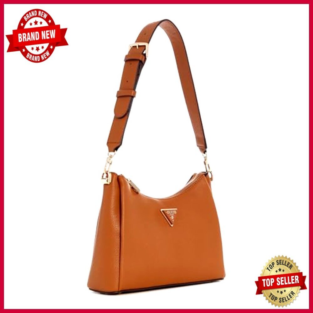 Eco Pebble PU Shoulder Bag with Gold Hardware and Multiple Pockets - Picture 2 of 4